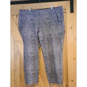 Lane Bryant Plus Size 26 "The Allie" Cropped Navy Tweed Look Stretch Sip Pockets